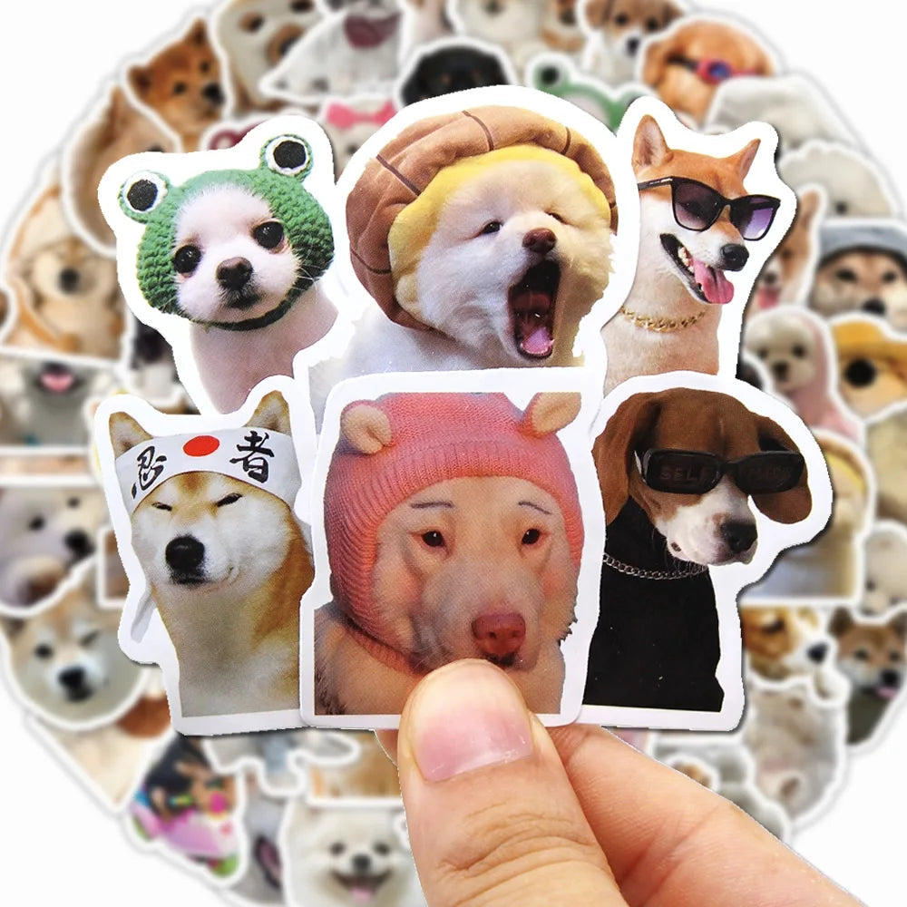 10/100/1000Pcs Funny Dog Stickers Cartoon Cute Decals Toy Guitar Phone Bicycle Laptop Notebook Luggage Car Graffiti Kids Sticker Quick Pick Grocers